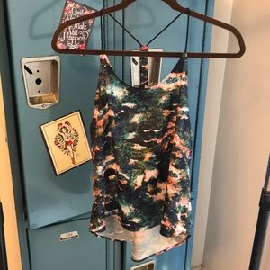 H & M Colorful Watercolor Racerback Top 🍀